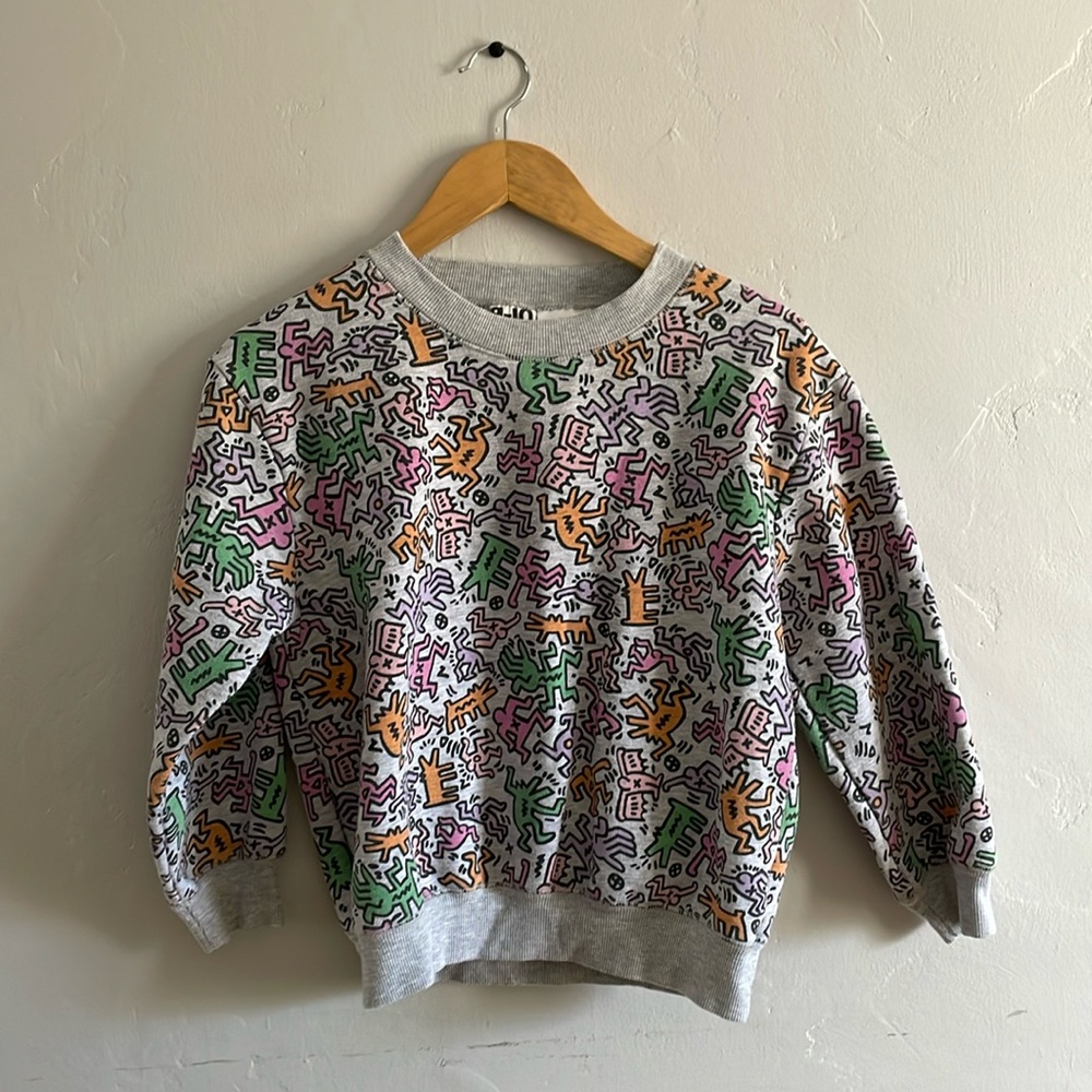 Cotton On Sweatshirt Size 9-10 Keith Haring